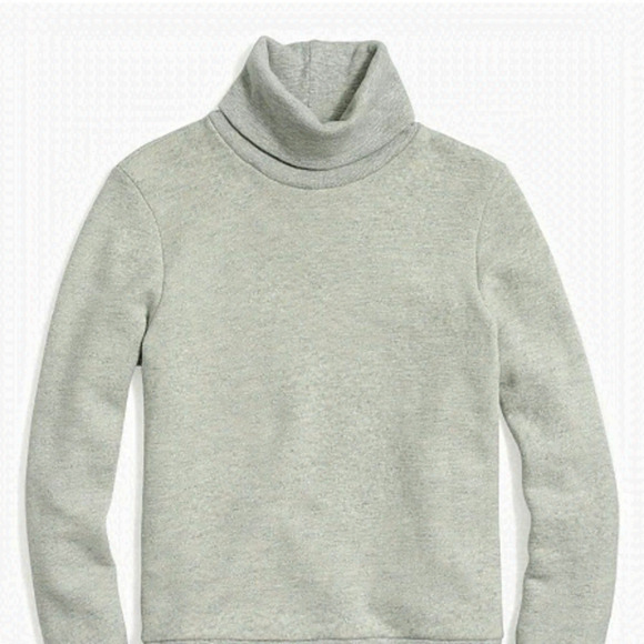𝅺J. Crew Women's Relaxed Heather Turtleneck Sweatshirt Size Extra Small - Picture 1 of 9